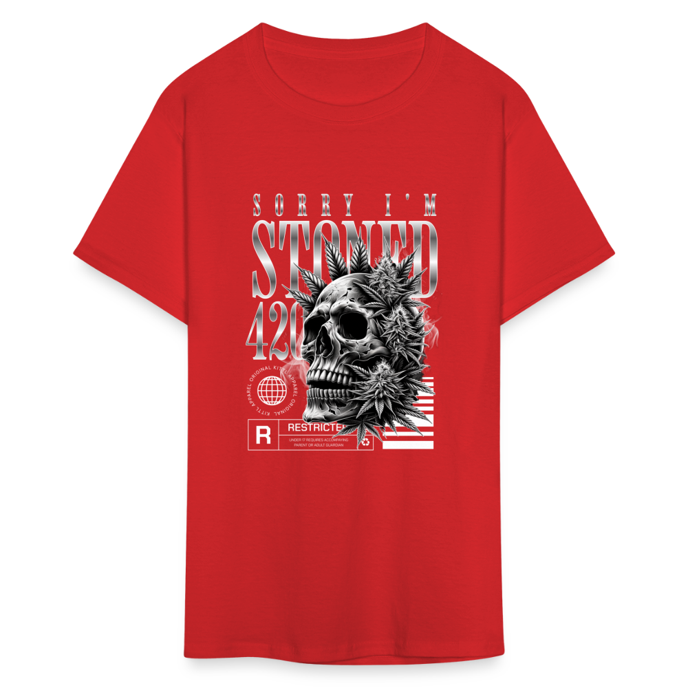 "Sorry I'm Stoned" Unisex Classic T-Shirt - red