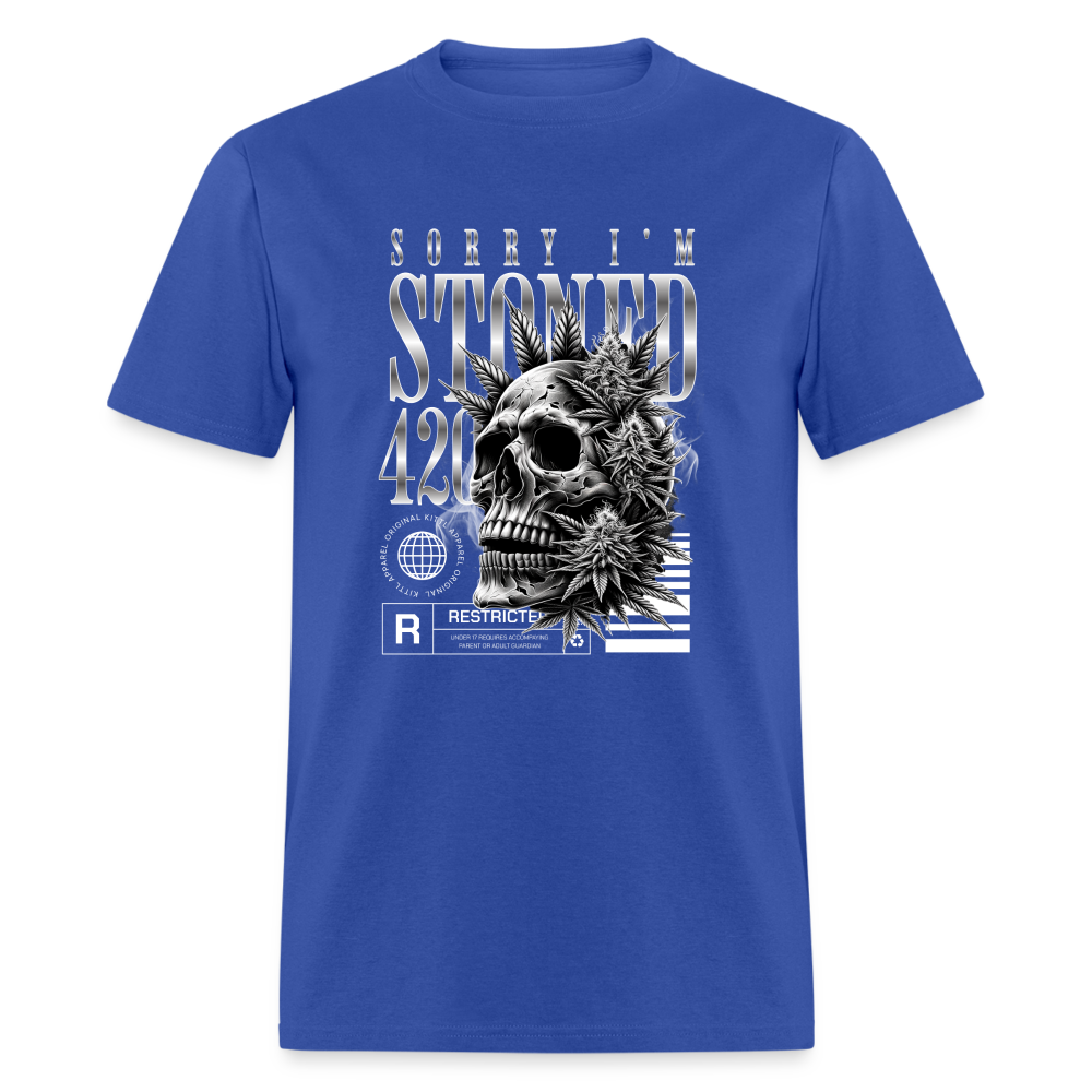 "Sorry I'm Stoned" Unisex Classic T-Shirt - royal blue