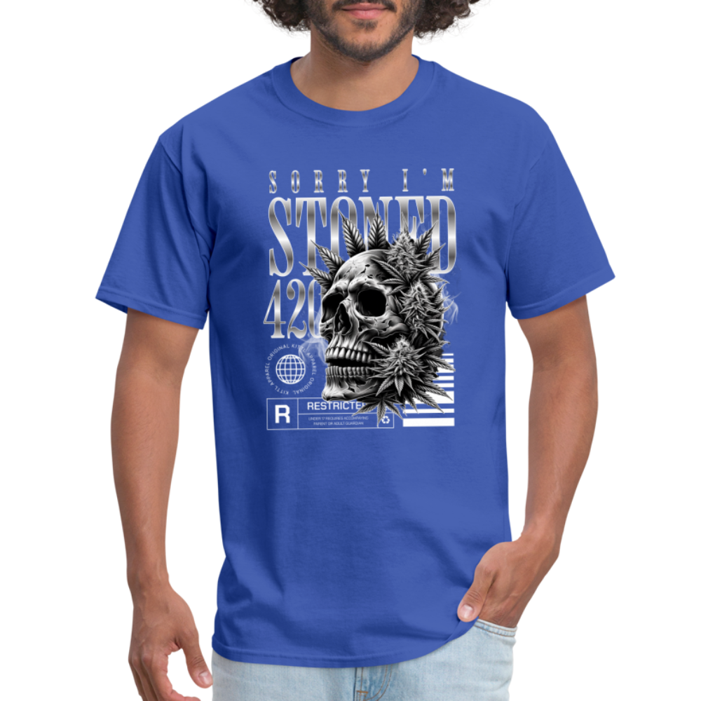 "Sorry I'm Stoned" Unisex Classic T-Shirt - royal blue