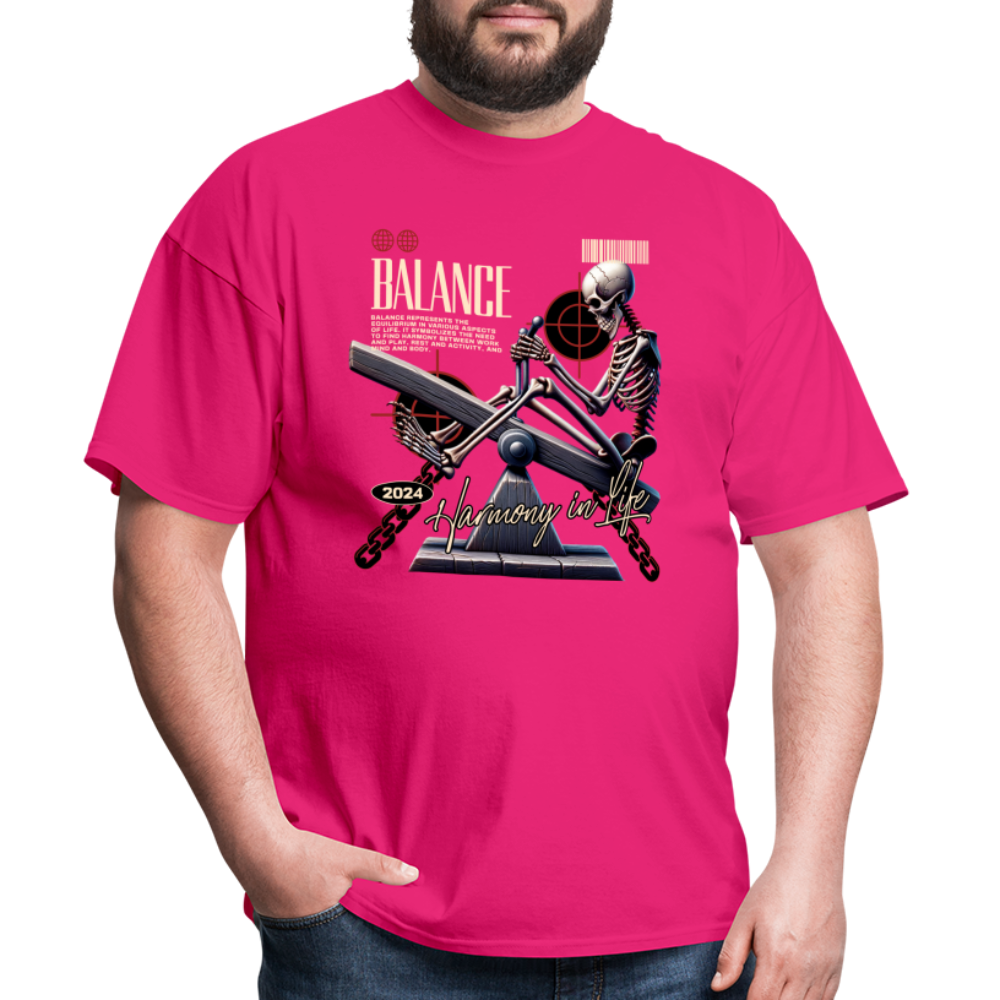 "Balance" Unisex Classic T-Shirt - fuchsia