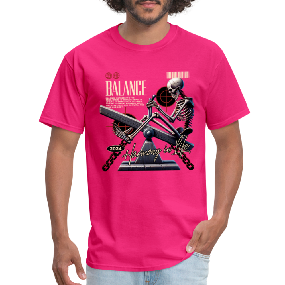 "Balance" Unisex Classic T-Shirt - fuchsia