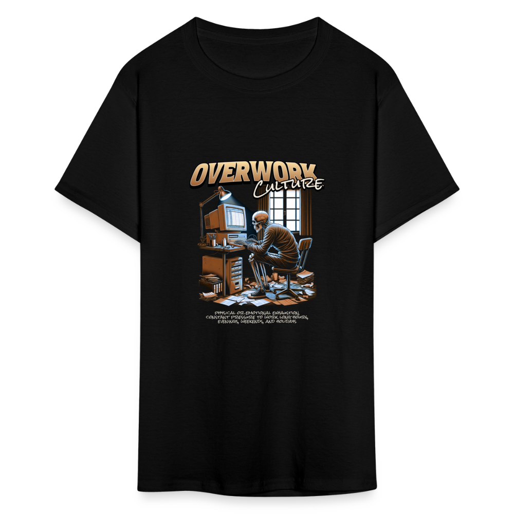 "Overwork Culture" Unisex Classic T-Shirt - black