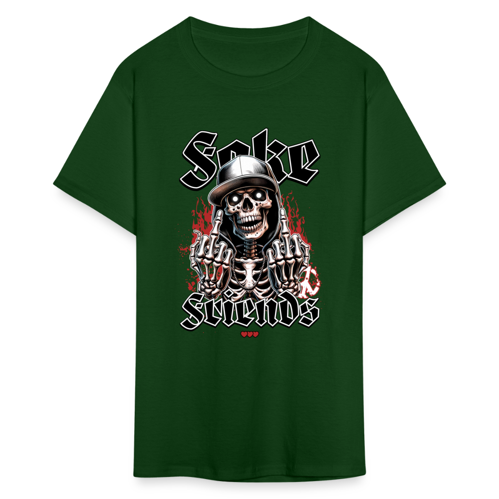 "Fake Friends" Unisex Classic T-Shirt - forest green